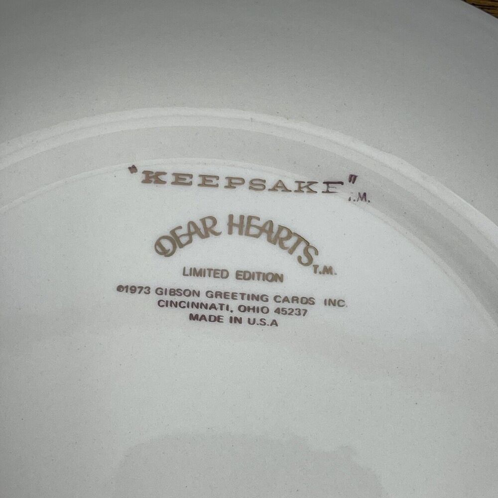Keepsake Happiness Shared Gibson Greeting Cards Limited Edition Plate 1973 - Picture 4 of 5